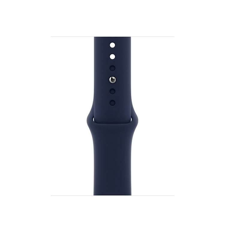 صورة ساعة أبل 6 من الألومنيوم الأزرق مقاس 40 مم مع حزام رياضي عميق مزود بنظام تحديد المواقع العالمي - عادي