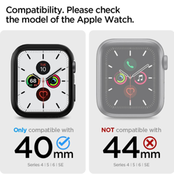 Picture of SPIGEN APPLE WATCH SERIES 4 40mm THIN FIT BLACK CASE 