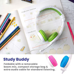 Picture of BuddyPhones School+ Safe Audio School Headphones for Kids Blue