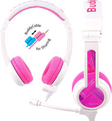 Picture of BuddyPhones School+ Safe Audio School Headphones for Kids Pink