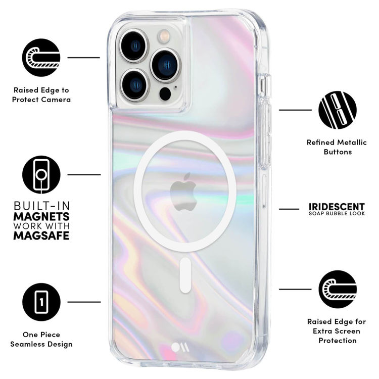 صورة Case-mate - Soap Bubble Magsafe Case for Apple iPhone 13 Pro Max - Iridescent