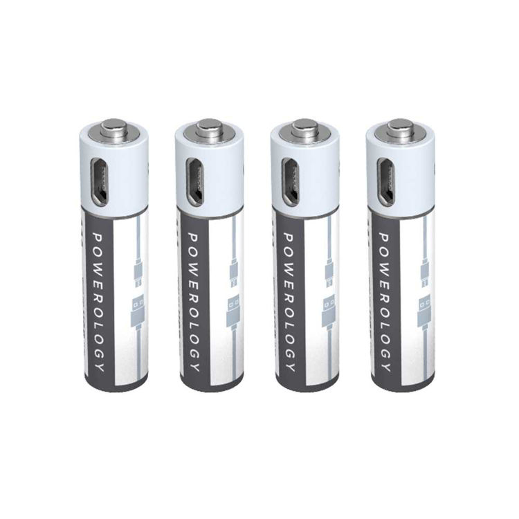 صورة Powerology USB Rechargeable Lithium-ion Battery AA ( 4pcs/pack )