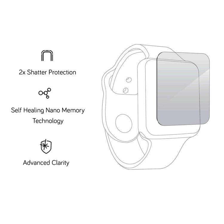 صورة ZAGG InvisibleShield Apple Watch Series 7 45mm Ultra-Clear Screen Protector