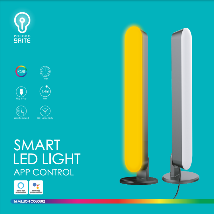 صورة  Porodo Smart LED Light with App Control Twin Pack 