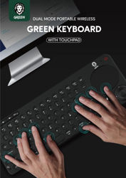 Picture of Green Dual Mode Portable Wireless Bluetooth Keyboard ( Pure English )_Black