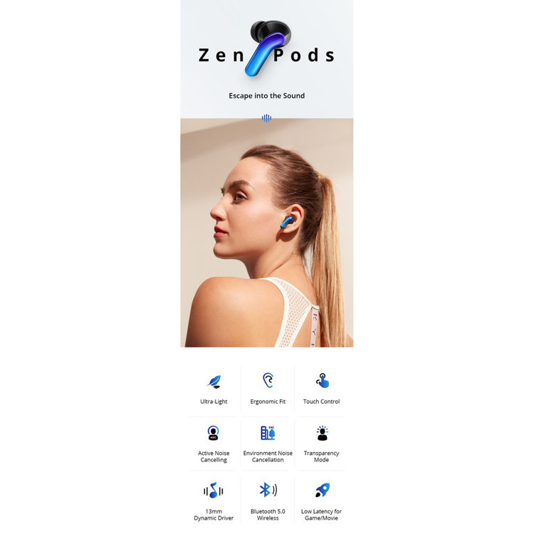 صورة ZenPods SE Ultra-light Wireless Earbuds