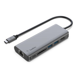 Picture of BELKIN CONNECT USB-C 6 IN 1 MULTIPORT ADAPTER-GREY