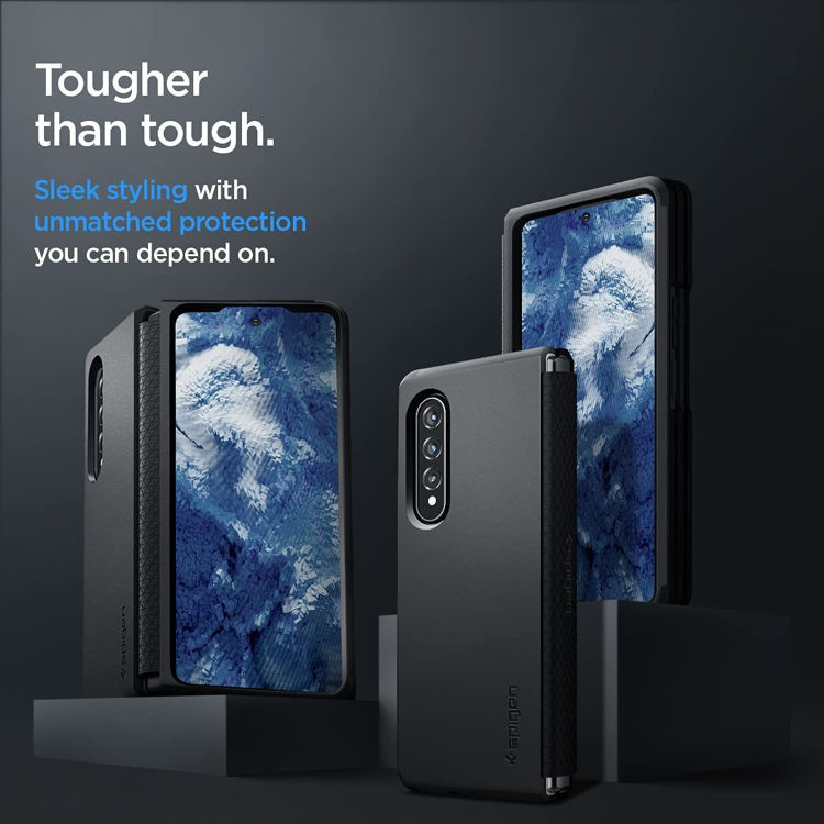 صورة Spigen Galaxy Z Fold 3 Case Tough Armor Black_ACS03077