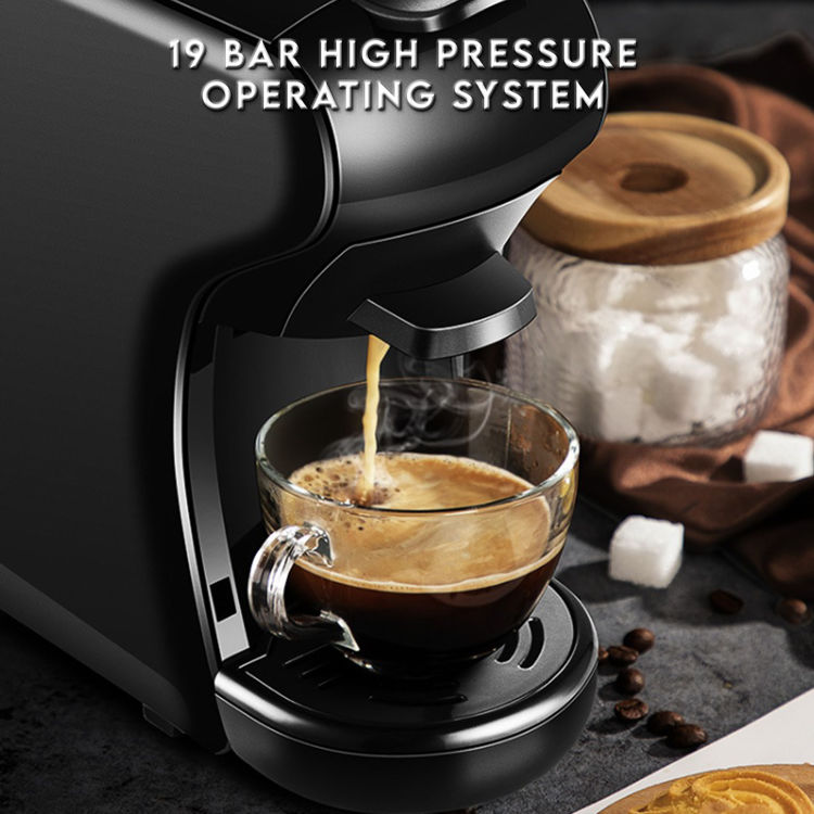 صورة LePresso Lieto 3 in 1 Multi-Capsule Coffee Machine 0.6L 1450W - Black