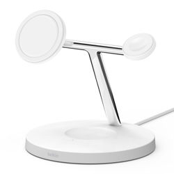 Picture of BELKIN BOOST CHARGE PRO 3 IN 1 WIRELESS CHARGER WITH MAGSAFE_WHITE