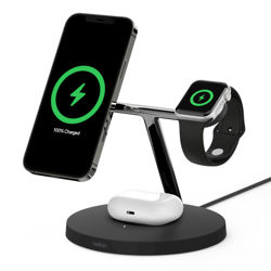 Picture of BELKIN BOOST CHARGE PRO 3 IN 1 WIRELESS CHARGER WITH MAGSAFE_BLACK