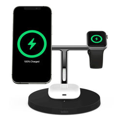 Picture of BELKIN BOOST CHARGE PRO 3 IN 1 WIRELESS CHARGER WITH MAGSAFE_BLACK