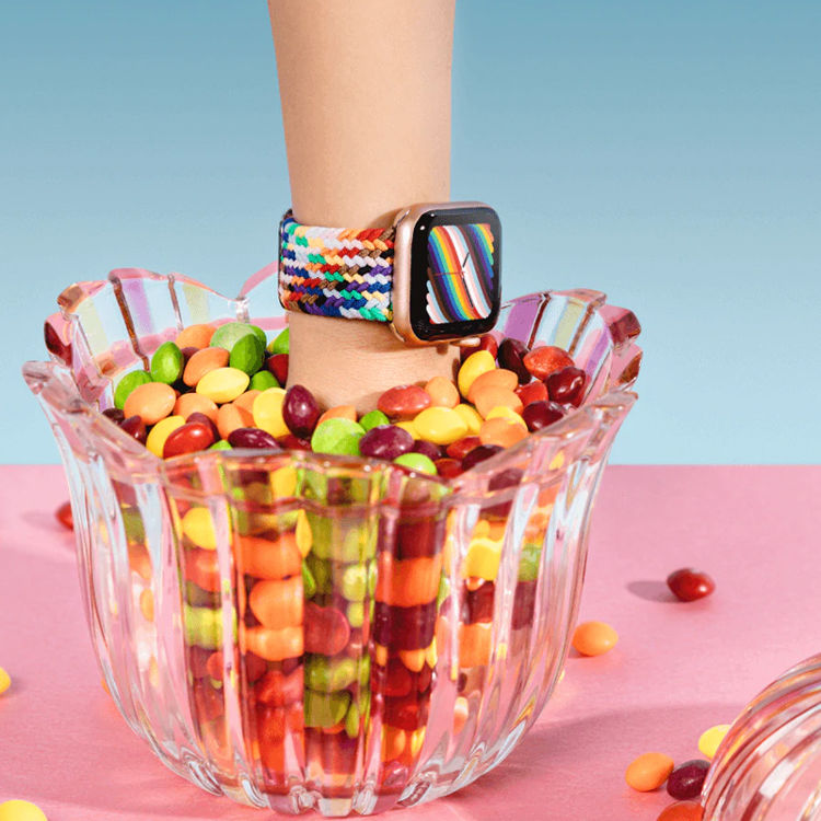 صورة SwitchEasy Candy Braided Nylon Apple Watch Loop (38/40/41mm) Rainbow