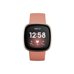 Picture of Fitbit Versa 3 GPS Smartwatch (Pink Clay / Soft Gold Aluminum)