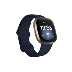 Picture of Fitbit Versa 3 Fitness Smartwatch - Midnight/Soft Gold Aluminum