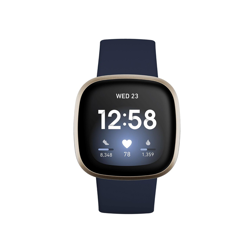 Picture of Fitbit Versa 3 Fitness Smartwatch - Midnight/Soft Gold Aluminum