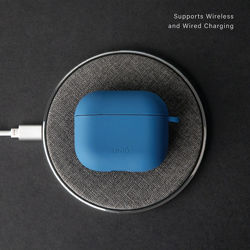 Picture of UNIQ NEXO ACTIVE HYBRID SILICONE AIRPODS 3RD GEN CASE WITH SPORTS EAR HOOKS CASPIAN (BLUE)