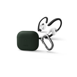 Picture of UNIQ NEXO ACTIVE HYBRID SILICONE AIRPODS 3RD GEN CASE WITH SPORTS EAR HOOKS PINE (GREEN)