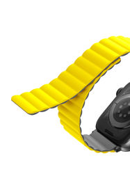 Picture of UNIQ REVIX REVERSIBLE MAGNETIC APPLE WATCH STRAP 45/44/42MM 
LEMON (YELLOW/GREY)"