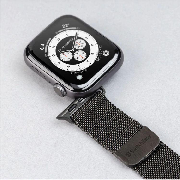 صورة SwitchEasy Mesh Stainless Steel Apple Watch Loop (42/44/45mm) Black