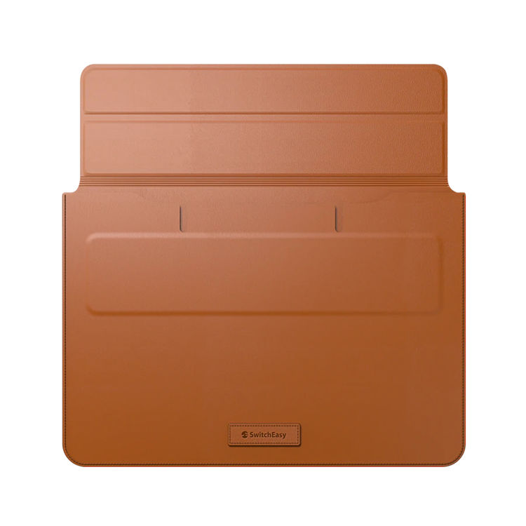 Picture of SwitchEasy EasyStand Leather MacBook Sleeve (13/14 inch)  Saddle Brown