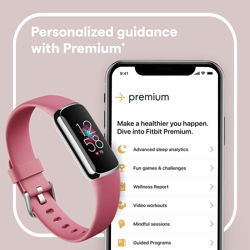 Picture of Fitbit Luxe Fitness and Wellness Tracker with Stress Management (Orchid/Platinum Stainless Steel)