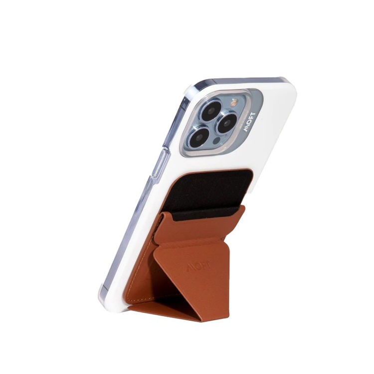 Picture of MOFT SNAP ON PHONE STAND AND WALLET WITH MAGSAFE COMPATIBLE BROWN