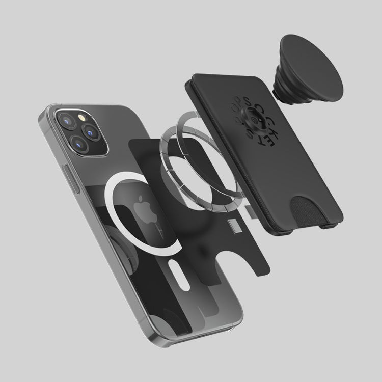 Picture of PopSockets PopWallet with PopGrip Cell Phone Grip & Stand with MagSafe