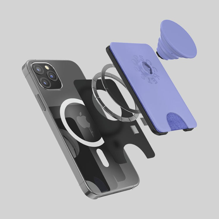 Picture of PopSockets PopWallet with PopGrip Cell Phone Grip & Stand with MagSafe