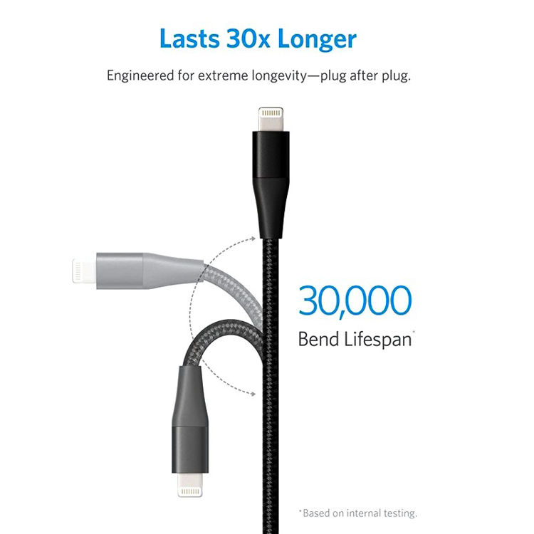 صورة انكر كابل باورلاين + II USB-C بموصل لايتنينج 3 قدم
