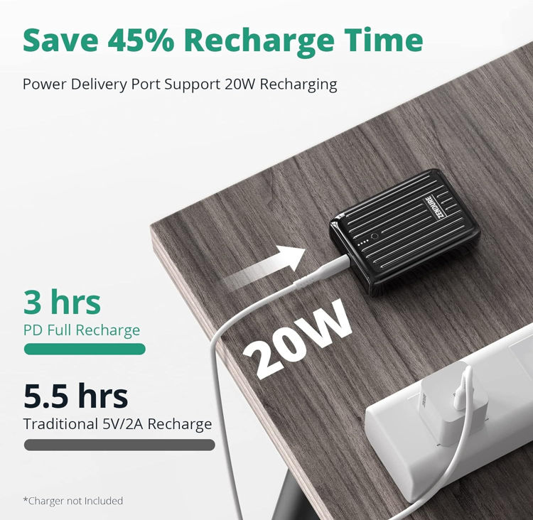صورة ZENDURE SUPER MINI EXTERNAL BATTERY WITH USB-C 10000mAh_BLACK