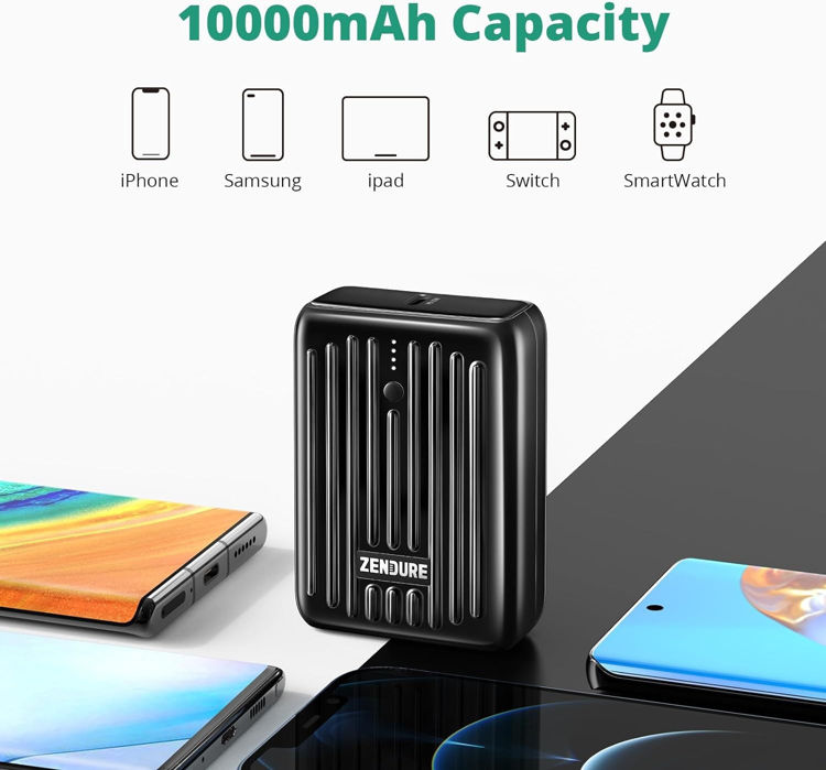 صورة ZENDURE SUPER MINI EXTERNAL BATTERY WITH USB-C 10000mAh_BLACK