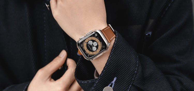 صورة SwitchEasy NUDE Tempered Glass Hybrid Case for Apple Watch Series 7 45mm