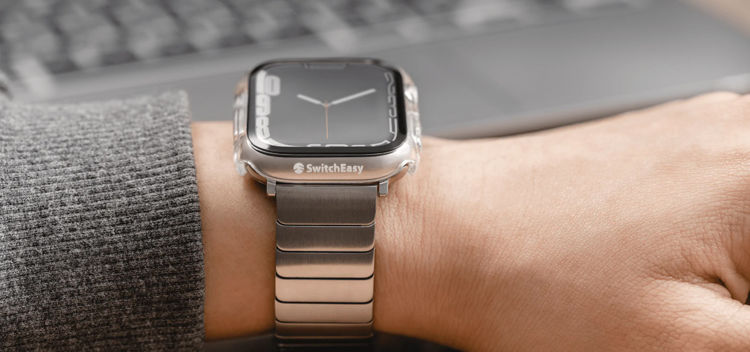 صورة SwitchEasy NUDE Tempered Glass Hybrid Case for Apple Watch Series 7 45mm