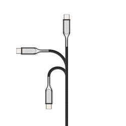 Picture of CYGNETT Armoured Lightning to USB-C Cable - Black 2m