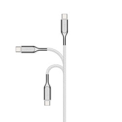 Picture of CYGNETT Armoured Lightning to USB-C Cable - White 1m