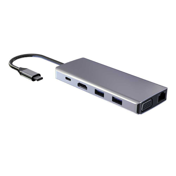 صورة Powerology 11 in 1 USB-C VGA, Ethernet and HDMI Hub
