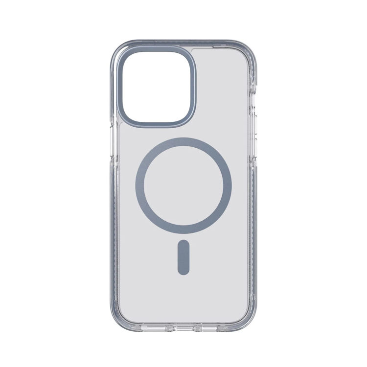 صورة Tech 21 Evo Crystal - Apple iPhone 14 Pro Max Case MagSafe  Compatible - Steel Blue