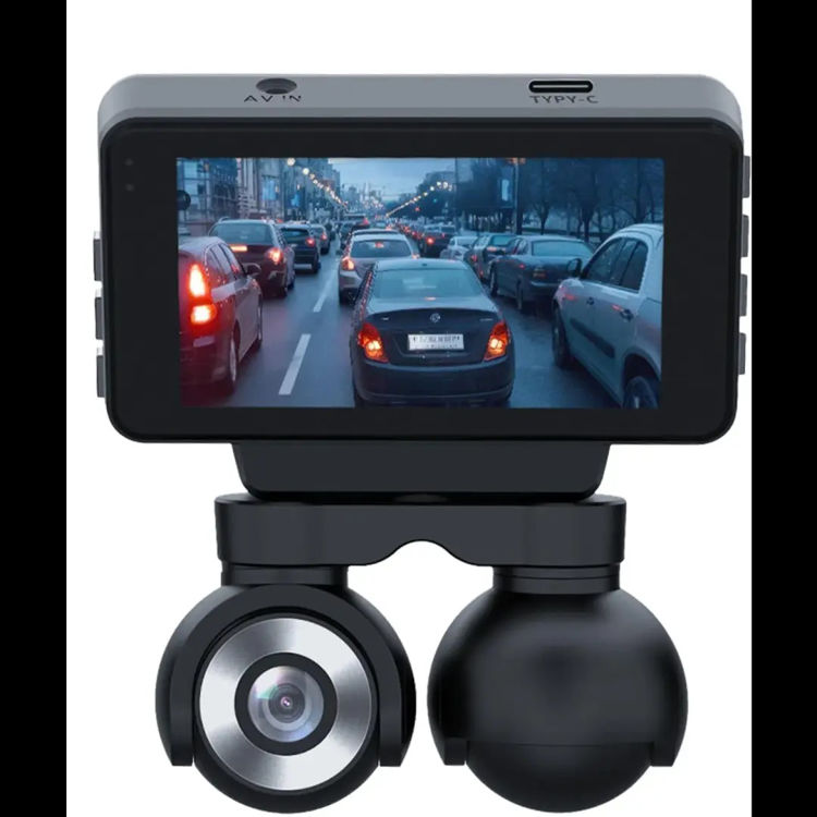 Picture of Powerology 3" Touch Screen 4K Dash Camera 1.5m Type-C cable - Black 