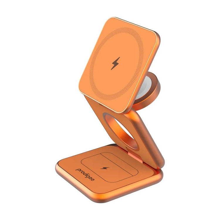 Picture of prodigee - Trio 3 in 1 Magnetic Charger for Apple iPhones / Watches / Airpods - Orange