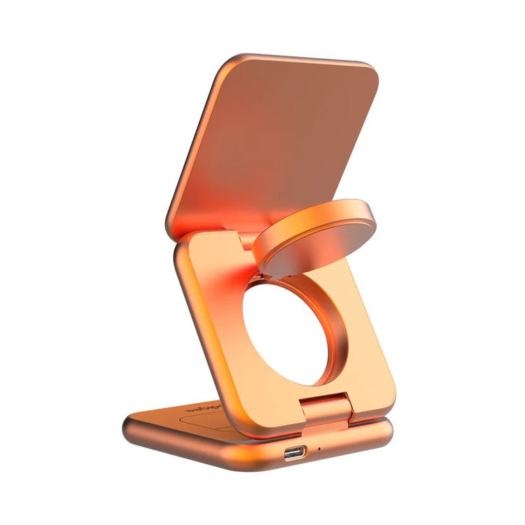 Picture of prodigee - Trio 3 in 1 Magnetic Charger for Apple iPhones / Watches / Airpods - Orange