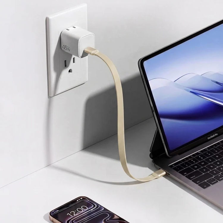 Picture of prodigee - PowerStrap USB C to USB C Cable 1ft - Sand