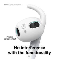 Picture of Elago AirPods 3 EarBuds cvr Hooks w/ Pouch Drk Gry