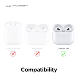 Picture of Elago AirPods 3 EarBuds cvr Hooks w/ Pouch Drk Gry