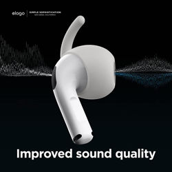 Picture of Elago AirPods 3 EarBuds Cover Hooks w/ Pouch White