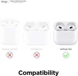 Picture of Elago AirPods 3 EarBuds Cover Hooks w/ Pouch White