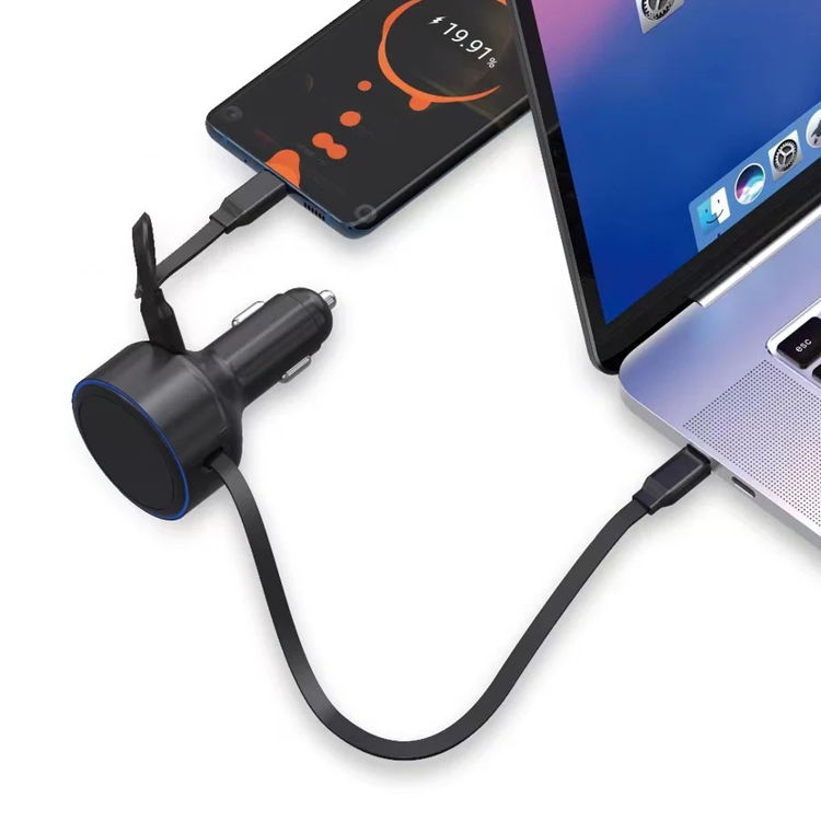 Picture of Prodigee - Energee Retract-it Type C Car Charger 60w - Black