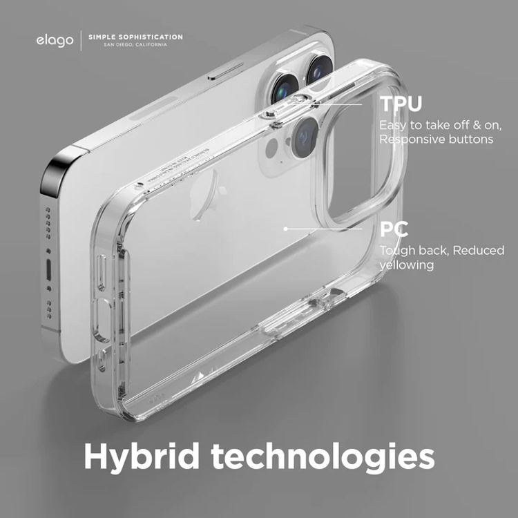 صورة elago Hybrid Clear Case for iPhone 14 Pro Max (Black)