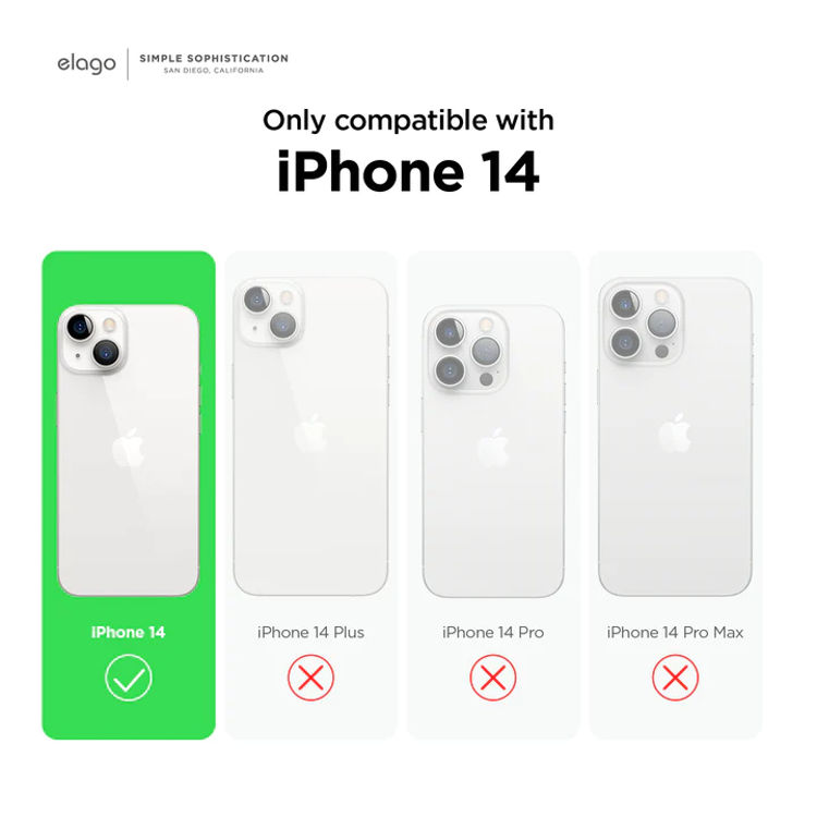 صورة elago Premium Silicone Case for iPhone 14 (Black)