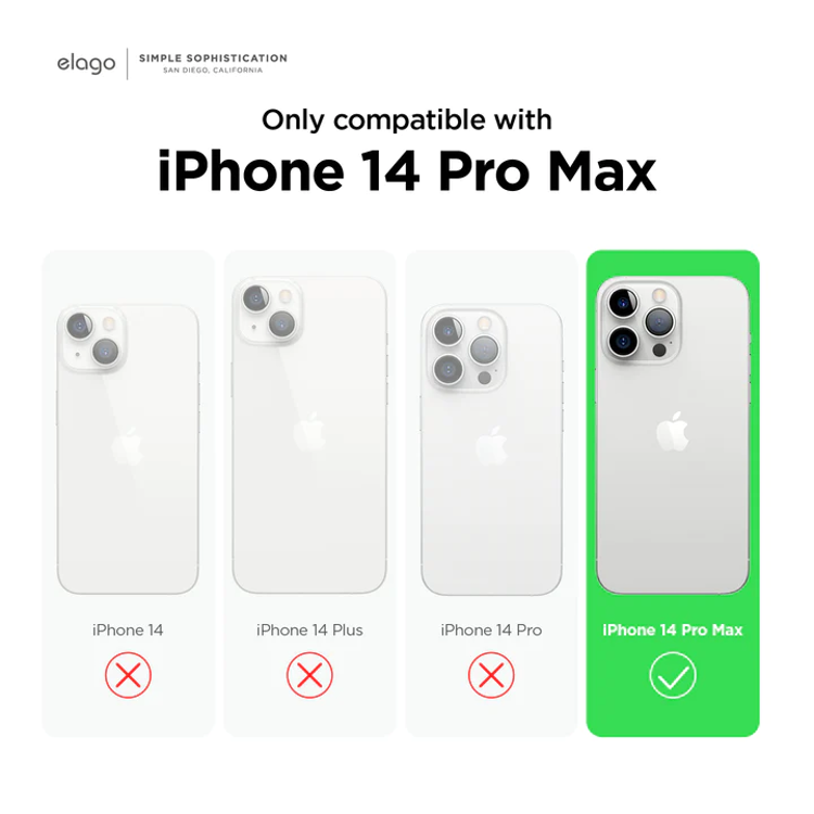 صورة elago Premium Silicone Case for iPhone 14 Pro Max (Black)